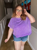 Sunset Slouch Pocket Tee - Violet