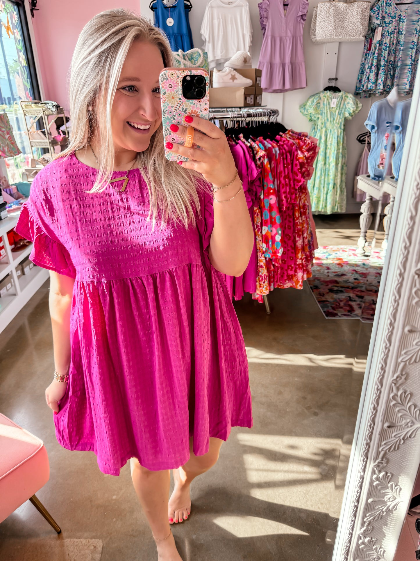 Fuchsia Mini Dress