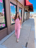 Uptown Grace Zip-Up Ruffle Jumpsuit