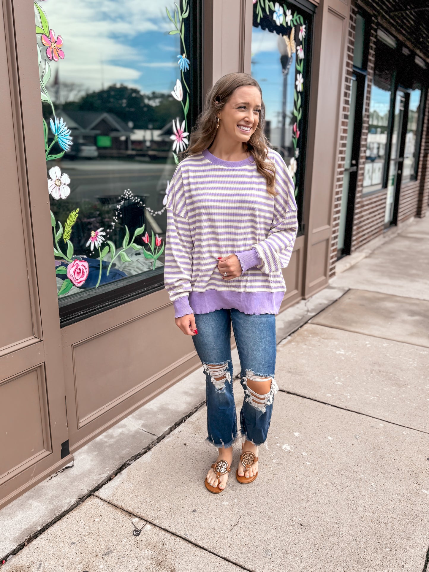 Lavender Striped Long Sleeve