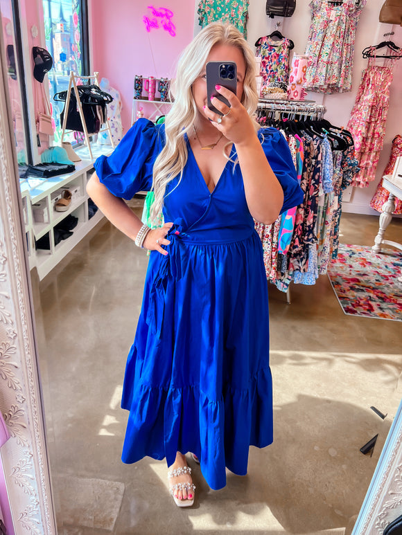 Royal Blue Midi Dress