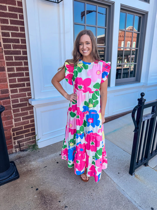 Floral Frilled Dress