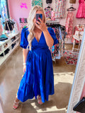 Royal Blue Midi Dress