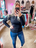 Basic Long Sleeve - Black  (S-3X)