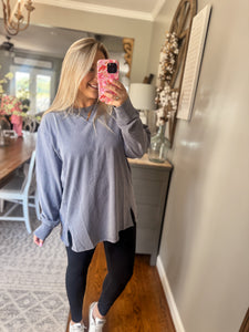 Cozy Claire Top - Navy