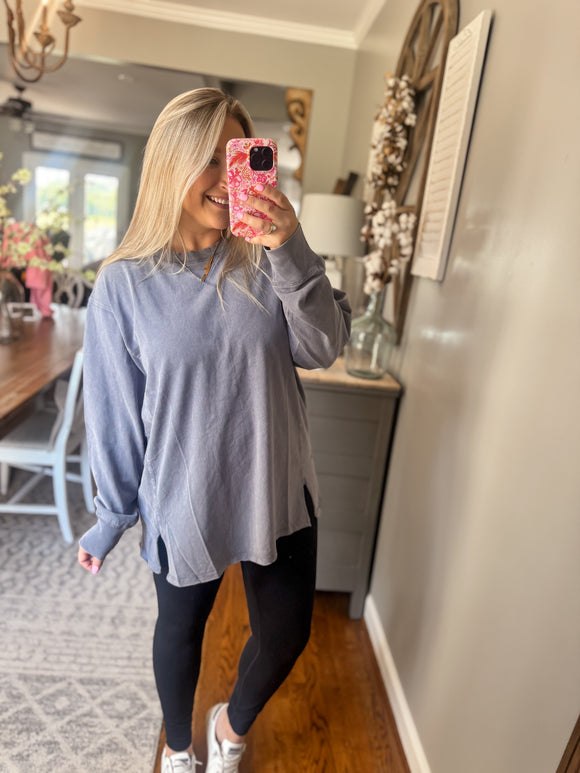 Cozy Claire Top - Navy