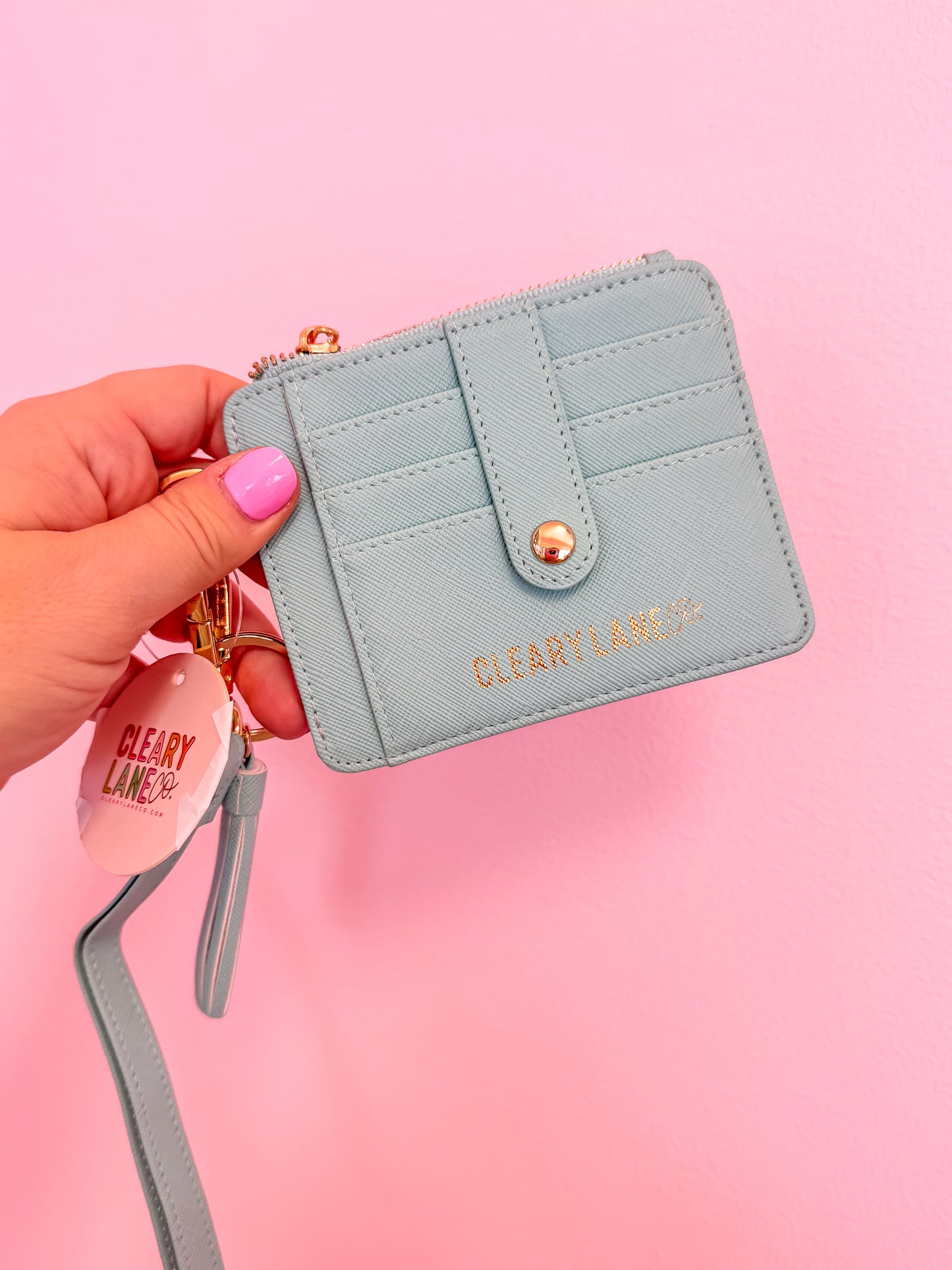 Colorful Wallet Keychain - Aqua