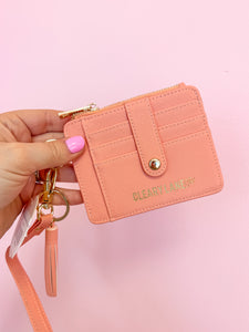 Colorful Wallet Keychain - Peach