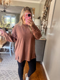 Cozy Claire Top - Brown