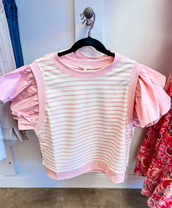 Cotton Candy Ruffle Top