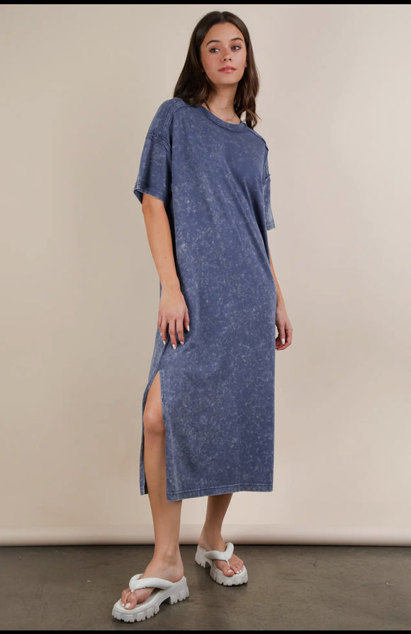 Denim T-Shirt Midi Dress Curvy