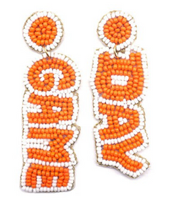 Orange Game Day Earrings