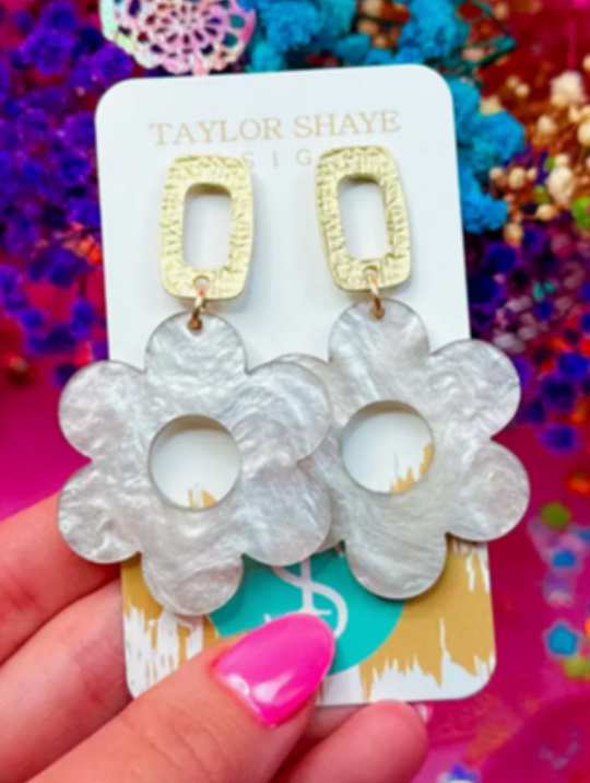 Shimmer Flower Earrings