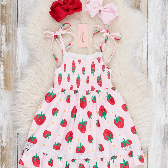 Strawberry Festival Tie Dress
