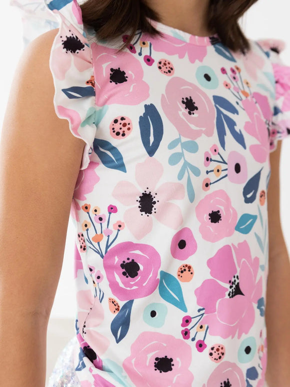 Rosy Ruffle Bloom Top
