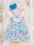 Flutter Sleeve Tiered Ruffle Dress - Bed of Roses