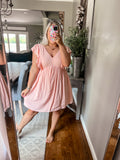 Pink Ruffle Dress (S-XL)