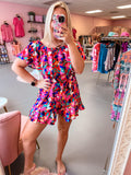 Red Floral Romper (S-XL)