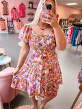 Boho Smocked Mini Dress (S-XL)