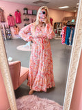 Orange Paisley Maxi Dress (S-XL)