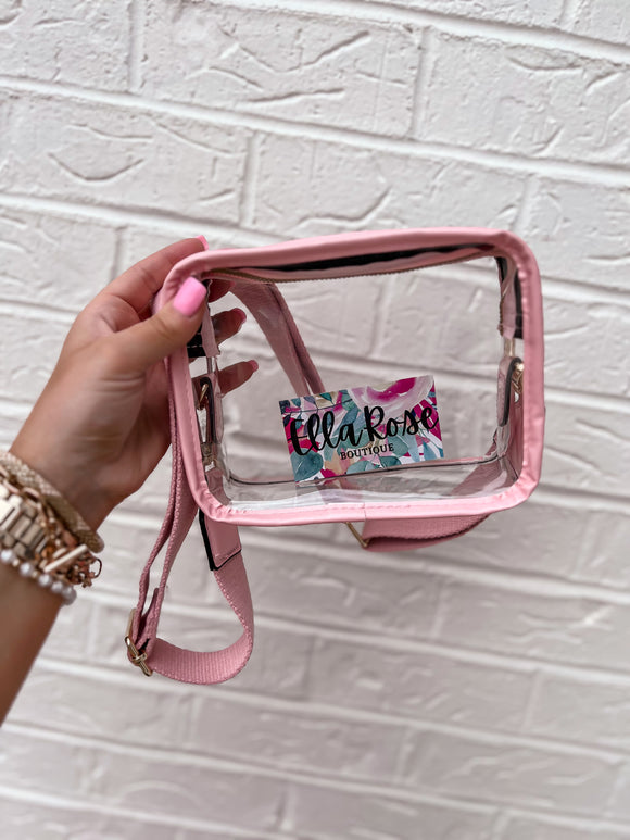 Pink Clear Satchel