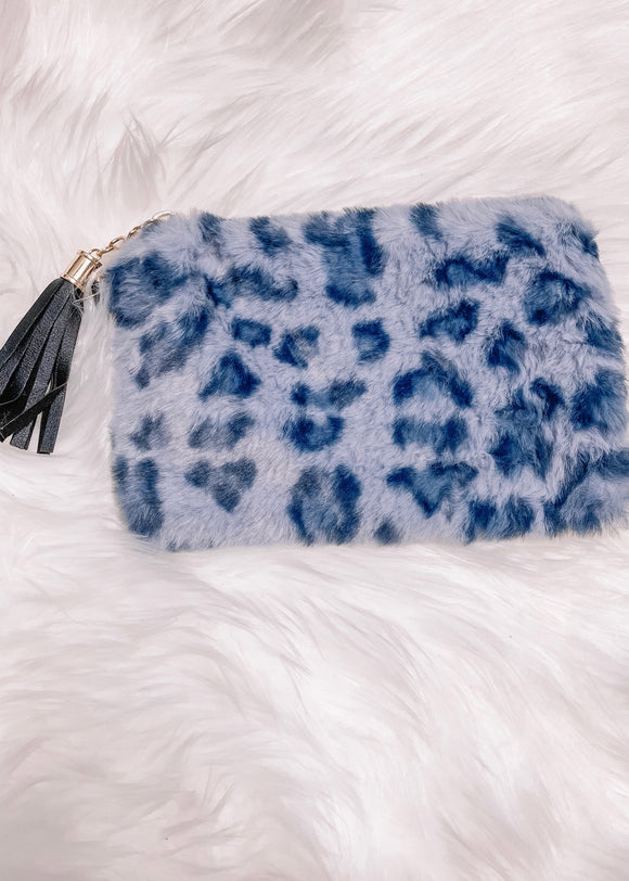 Fuzzy Leopard Wallet